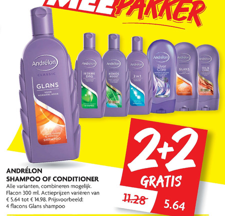 Andrelon   shampoo, conditioner folder aanbieding bij  Dekamarkt - details