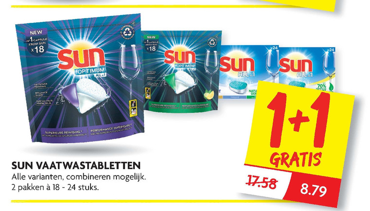 Sun   vaatwasmiddel folder aanbieding bij  Dekamarkt - details