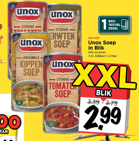 Unox   soep folder aanbieding bij  Vomar - details