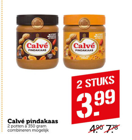 Calve   pindakaas folder aanbieding bij  Coop - details