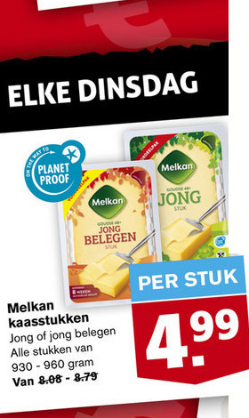 Melkan   kaas folder aanbieding bij  Hoogvliet - details