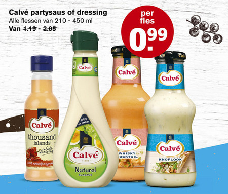 Calve   dressing, snacksaus folder aanbieding bij  Hoogvliet - details