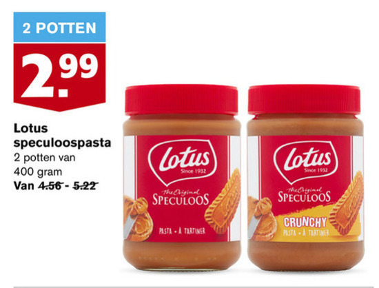 Lotus   speculaaspasta folder aanbieding bij  Hoogvliet - details