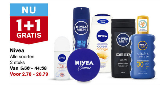 Nivea   deodorant, douchegel folder aanbieding bij  Hoogvliet - details