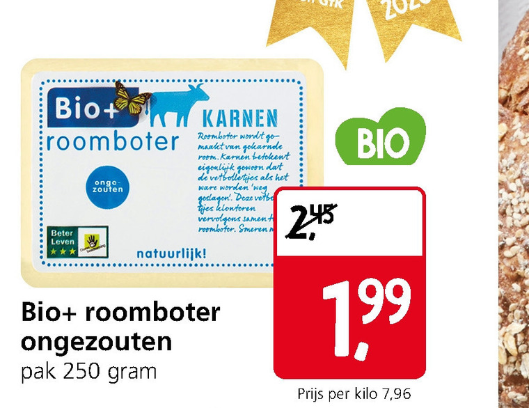 Bio Plus   roomboter folder aanbieding bij  Jan Linders - details