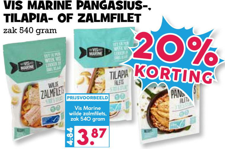 Vis Marine   pangasius, zalmfilet folder aanbieding bij  Boons Markt - details