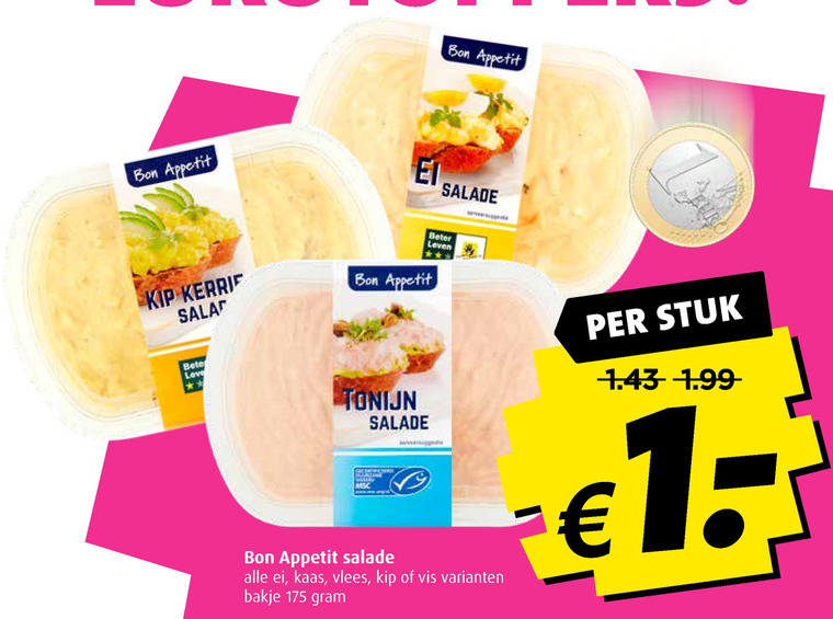 Bon Appetit   salade folder aanbieding bij  Boni - details