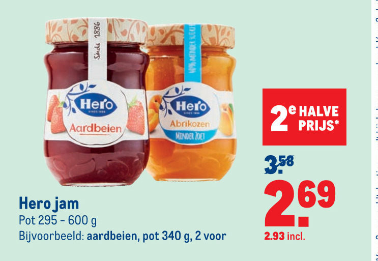 Hero   jam folder aanbieding bij  Makro - details