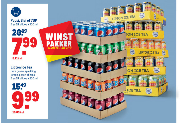 Sisi   frisdrank, ice tea folder aanbieding bij  Makro - details