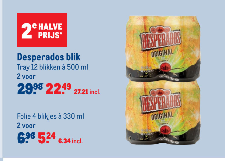 Desperados   blikje bier folder aanbieding bij  Makro - details