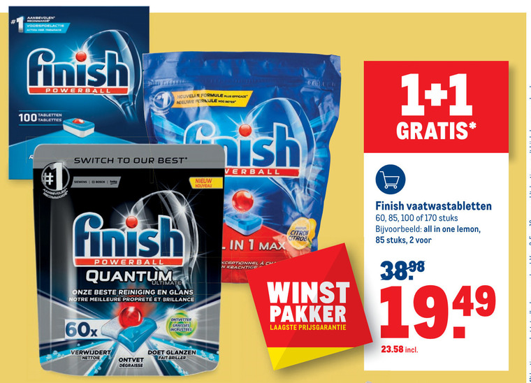 Finish   vaatwasmiddel folder aanbieding bij  Makro - details