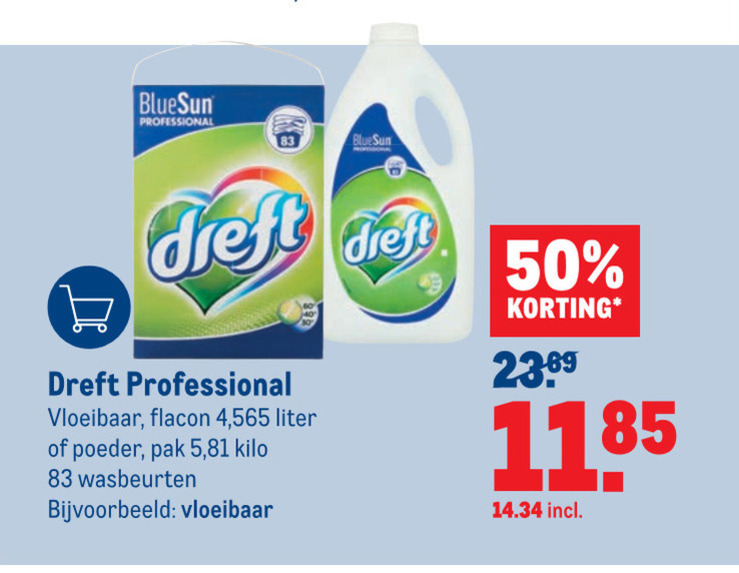 Dreft   wasmiddel folder aanbieding bij  Makro - details