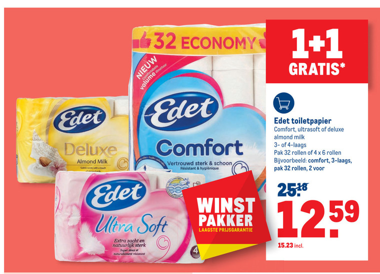 Edet   toiletpapier folder aanbieding bij  Makro - details