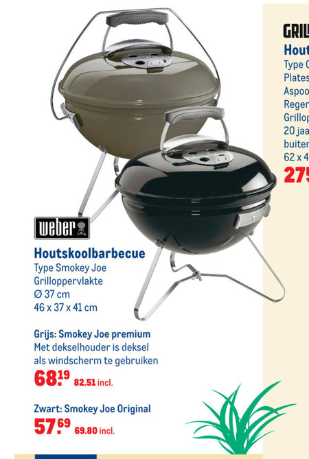 Weber   houtskool barbecue folder aanbieding bij  Makro - details