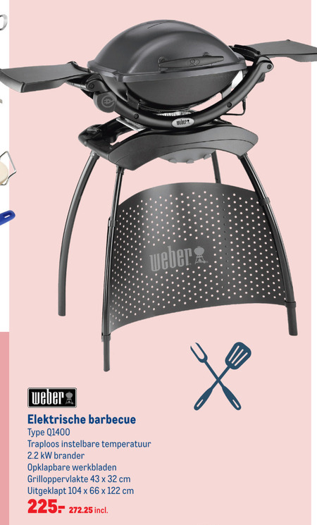 Weber   electrische barbecue folder aanbieding bij  Makro - details