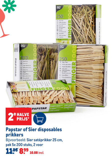 Papstar   cocktailprikkers folder aanbieding bij  Makro - details