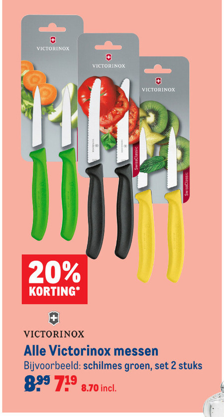 Victorinox aardappelschilmesje folder aanbieding Makro details