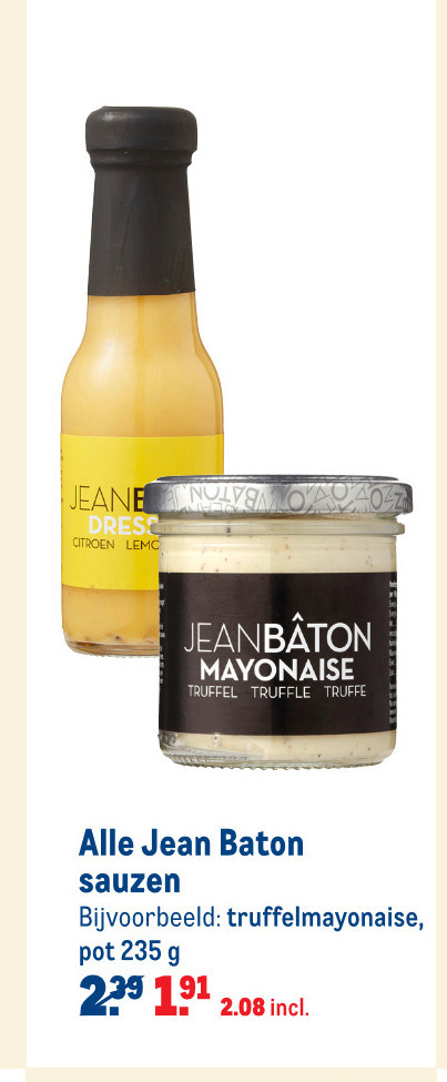 Jean Baton   mayonaise, snacksaus folder aanbieding bij  Makro - details