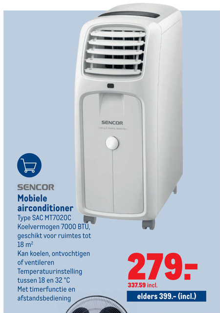 Sencor   airconditioner folder aanbieding bij  Makro - details