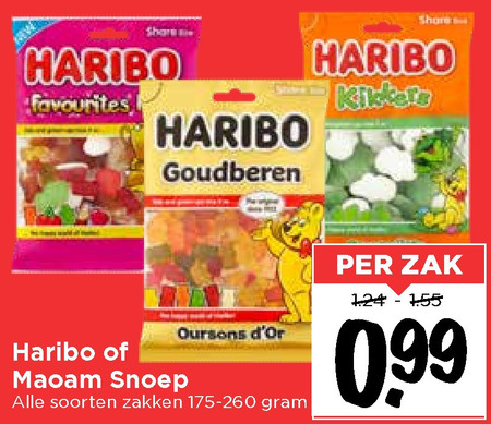 Haribo   snoep folder aanbieding bij  Vomar - details