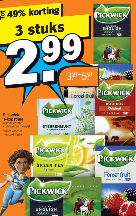 Pickwick   thee folder aanbieding bij  Albert Heijn - details