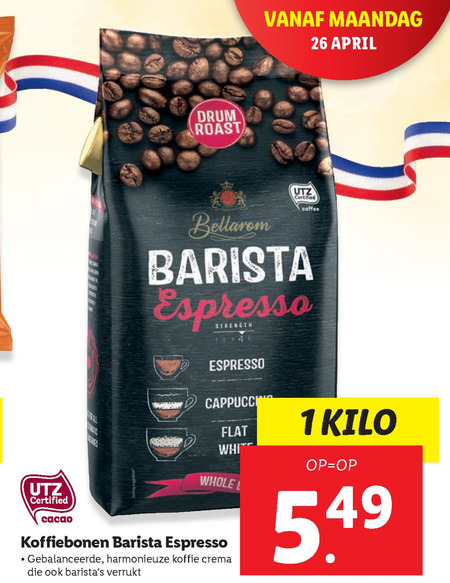 Bellarom   koffiebonen folder aanbieding bij  Lidl - details