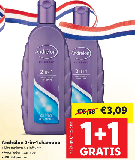 Andrelon   shampoo folder aanbieding bij  Lidl - details