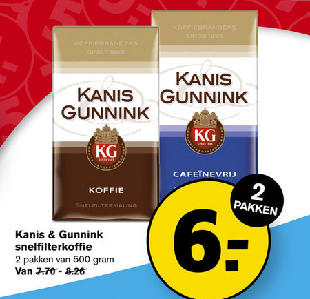 Kanis en Gunnink   koffie folder aanbieding bij  Hoogvliet - details