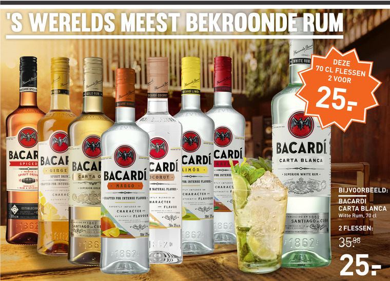 Bacardi   rum folder aanbieding bij  Gall & Gall - details