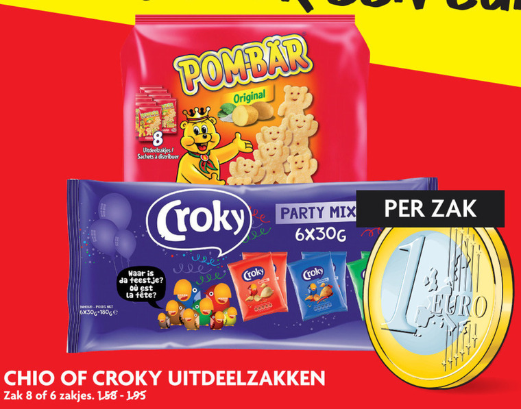 Croky   zoutje, chips folder aanbieding bij  Dekamarkt - details