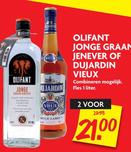 Dujardin   vieux, jenever folder aanbieding bij  Dekamarkt - details