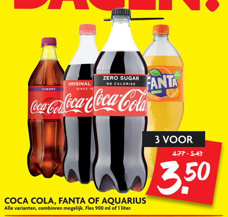 Fanta   frisdrank, cola folder aanbieding bij  Dekamarkt - details