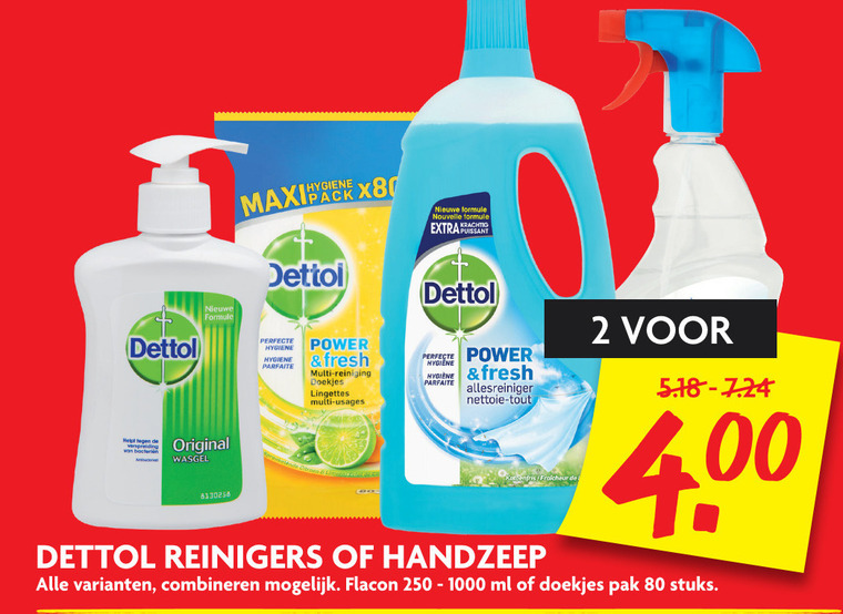 Dettol   allesreiniger, vochtige schoonmaakdoekjes folder aanbieding bij  Dekamarkt - details