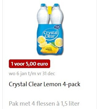 Crystal Clear   fruitdrank folder aanbieding bij  Jumbo - details