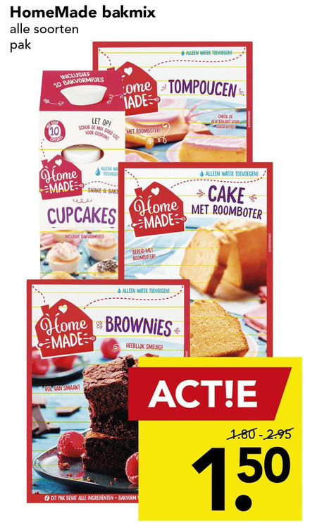 Homemade   cakemix, bakmix folder aanbieding bij  Deen - details