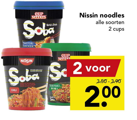 Nissin   noodles folder aanbieding bij  Deen - details