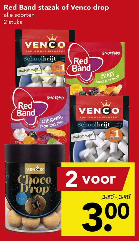 Red Band   snoep, drop folder aanbieding bij  Deen - details