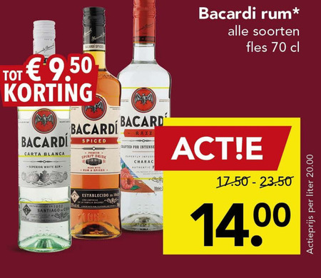 Bacardi   rum folder aanbieding bij  Deen - details