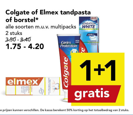 Colgate   tandenborstel, tandpasta folder aanbieding bij  Deen - details