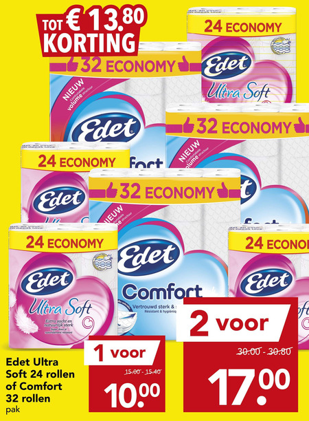 Edet   toiletpapier folder aanbieding bij  Deen - details