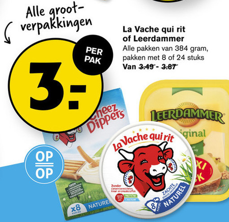 La Vache Qui Rit   kaassnacks, smeerkaas folder aanbieding bij  Hoogvliet - details