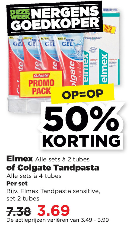 Elmex   tandpasta folder aanbieding bij  Plus - details