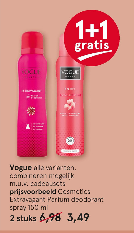 Vogue   deodorant, douchegel folder aanbieding bij  Etos - details