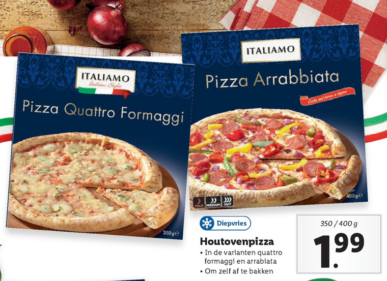 Italiamo   diepvriespizza folder aanbieding bij  Lidl - details