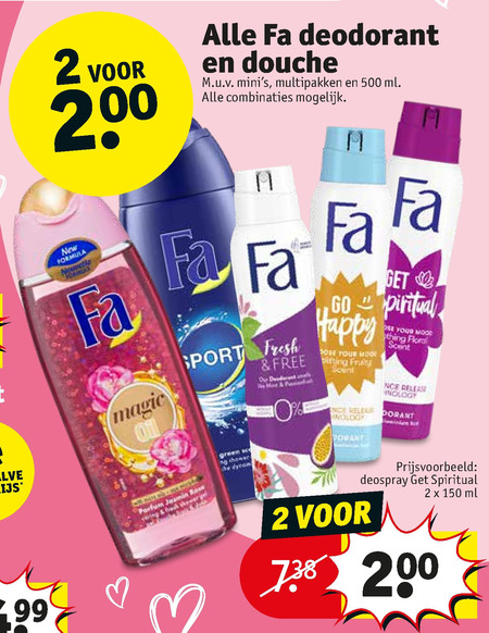 Fa   deodorant folder aanbieding bij  Kruidvat - details