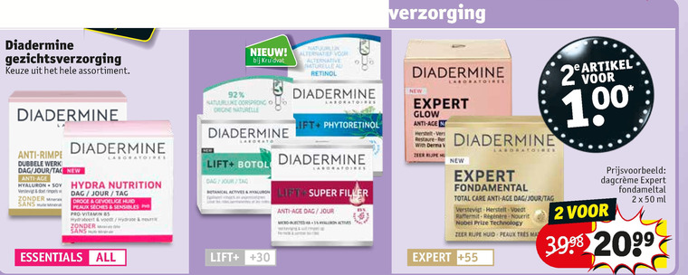 Diadermine   nachtcreme, gezichtsverzorging folder aanbieding bij  Kruidvat - details