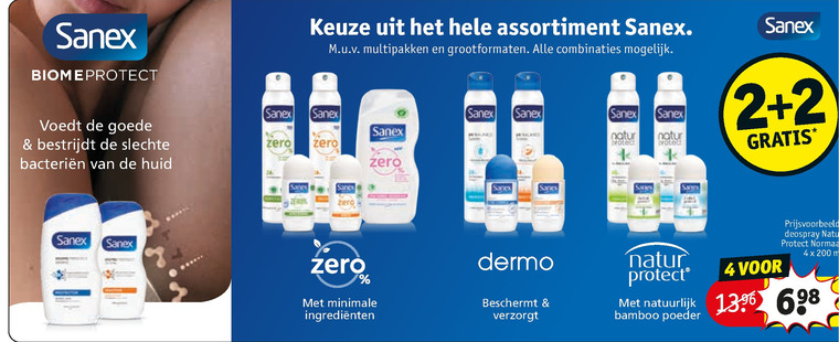 Sanex   deodorant, douchegel folder aanbieding bij  Kruidvat - details