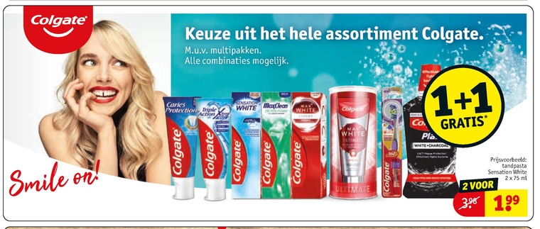 Colgate   tandenborstel, tandpasta folder aanbieding bij  Kruidvat - details