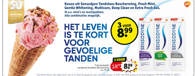 Sensodyne   tandpasta folder aanbieding bij  Kruidvat - details