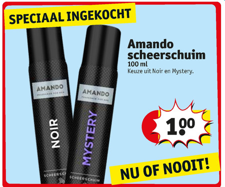 Amando   scheerschuim folder aanbieding bij  Kruidvat - details